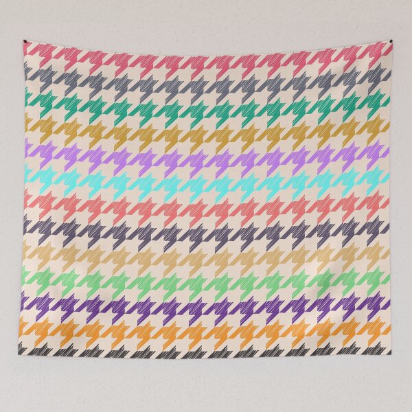 Item preview, Multicolored Houndstooth Pattern designed and sold by risingrocket.