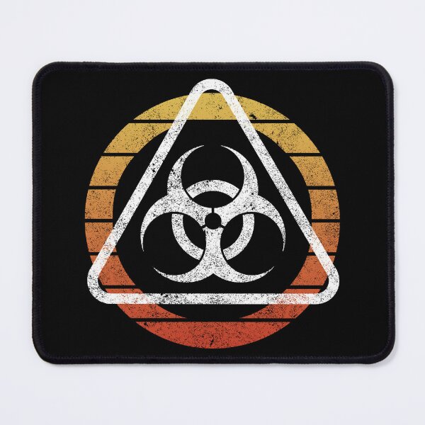 Item preview, Biohazard symbol inside triangle over gradient circle radioactive designed and sold by Dreamakerstudio.