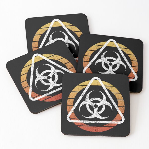 Item preview, Biohazard symbol inside triangle over gradient circle radioactive designed and sold by Dreamakerstudio.