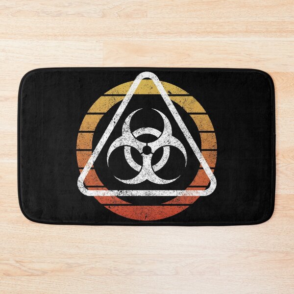Item preview, Biohazard symbol inside triangle over gradient circle radioactive designed and sold by Dreamakerstudio.