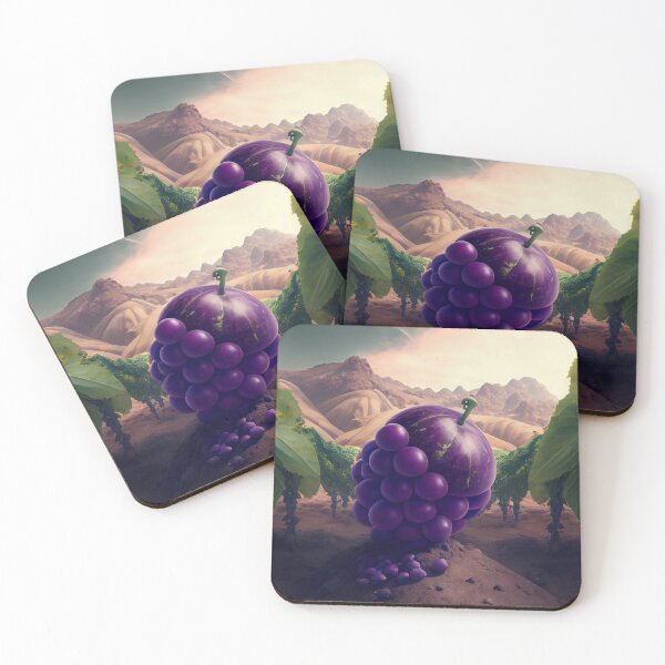 Item preview, Wierd Alien Grape Vineyard Digital Painting designed and sold by CodeAndColors.