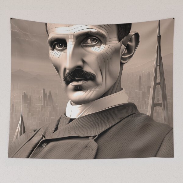 Item preview, Nikola Tesla Poster No6 designed and sold by angelisart.