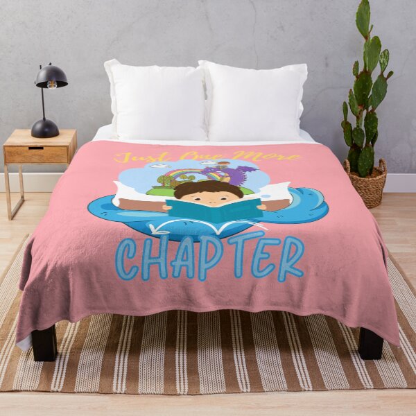 Item preview, Just One More Chapter Boy Reading (pink) designed and sold by Novelty-Shirts.