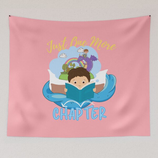 Item preview, Just One More Chapter Boy Reading (pink) designed and sold by Novelty-Shirts.
