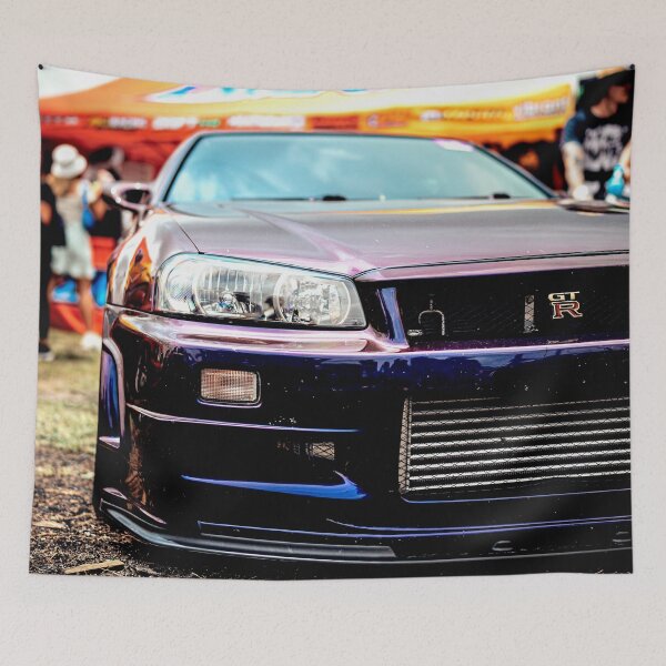 Item preview, Nissan Skyline R34 GT-R Front – JDM Legend, Aggressive Front View, Japanese Sports Car Art designed and sold by Road To Track.