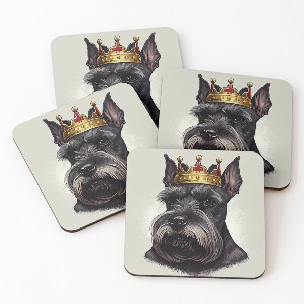 Item preview, Cute Flat Cartoon King Schnauzer Digital Painting designed and sold by CodeAndColors.