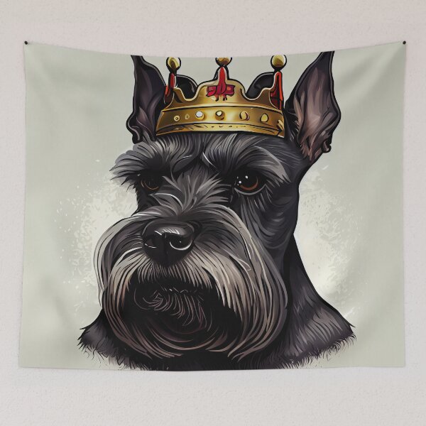Item preview, Cute Flat Cartoon King Schnauzer Digital Painting designed and sold by CodeAndColors.