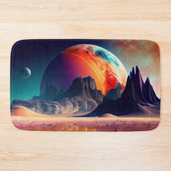 Item preview, Colorful Bright Scene on Alien Planet with Space Digital Painting designed and sold by CodeAndColors.