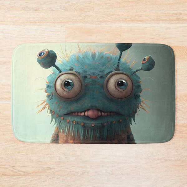 Item preview, Funny Little Monster with Big Eyes Digital Painting designed and sold by CodeAndColors.