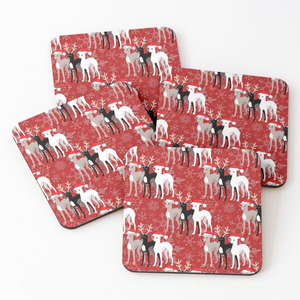 Item preview, Christmas Iggies - Italian Greyhounds in the Snow designed and sold by AntiqueImages.