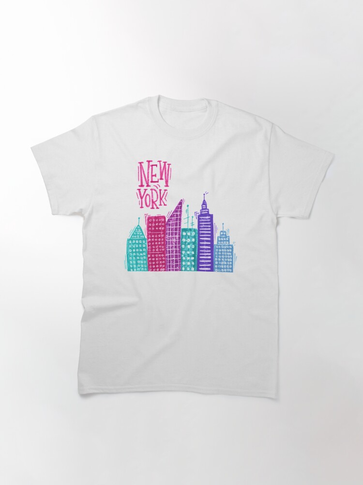 Alternate view of New York Pencil drawing Classic T-Shirt
