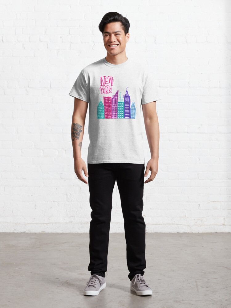 Alternate view of New York Pencil drawing Classic T-Shirt