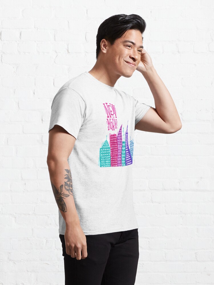 Alternate view of New York Pencil drawing Classic T-Shirt