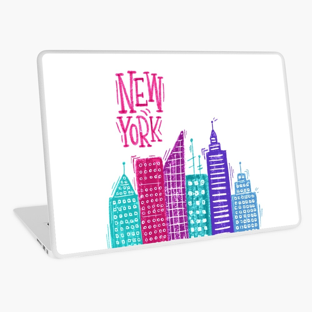 New York Pencil drawing Laptop Skin