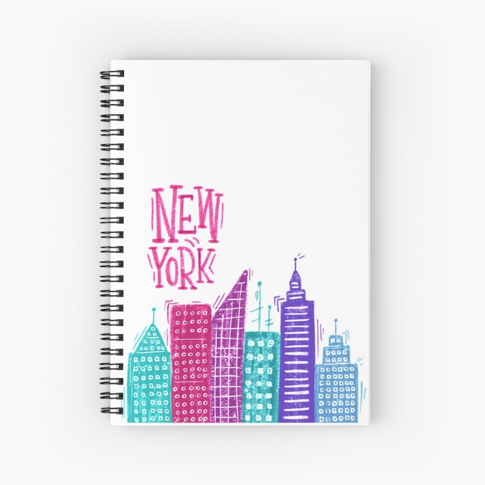 New York Pencil drawing Spiral Notebook