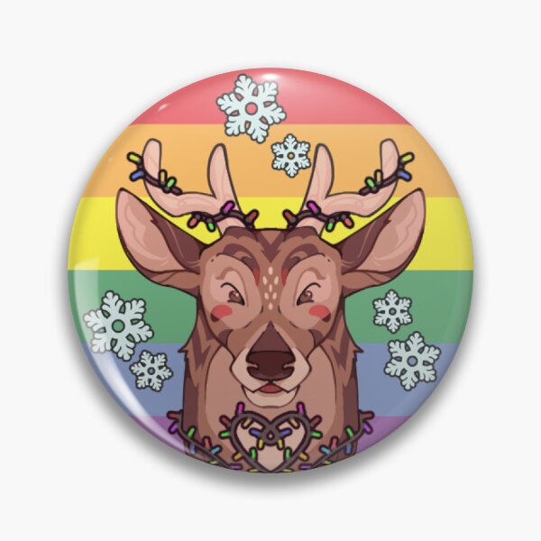 Artikelvorschau, Regenbogen-Stolz-Elch-Ren-festliche Weihnachtslichter lieben niedlich entworfen und verkauft von HEARTSINGE.