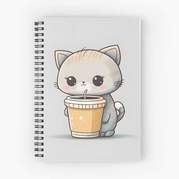 Item preview, Cute kitten drinks coffee designed and sold by randrdesign.