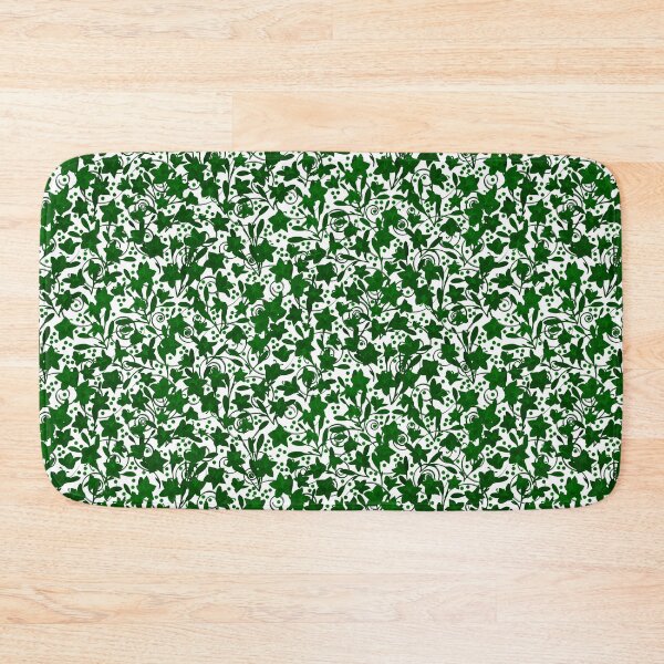 Item preview, Green Monochrome Flower Field Spirals Dots on White Half-Drop Repeat 5748 designed and sold by Art in My Loft.
