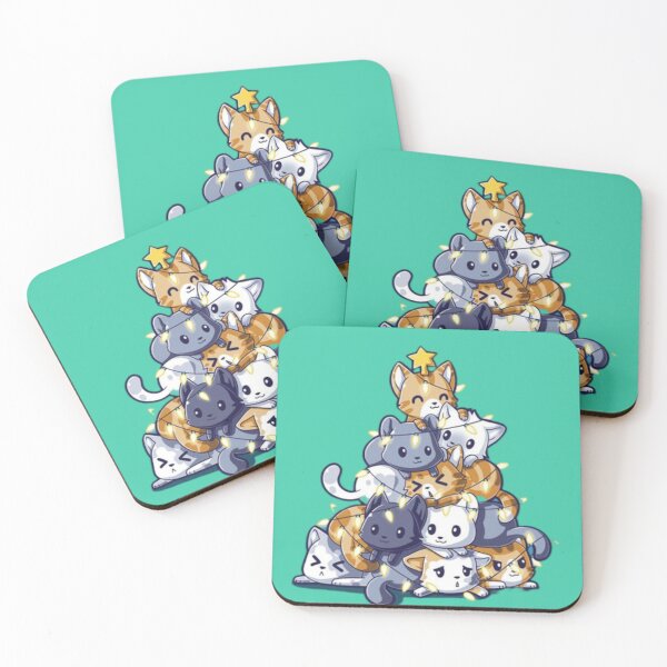 Item preview, Christmas tree with cats designed and sold by kyokyyosei.
