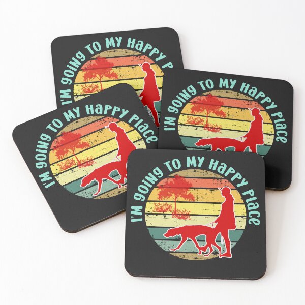 Item preview,  I'm going to my happy place woman walking her dog designed and sold by LaylaEvans1.