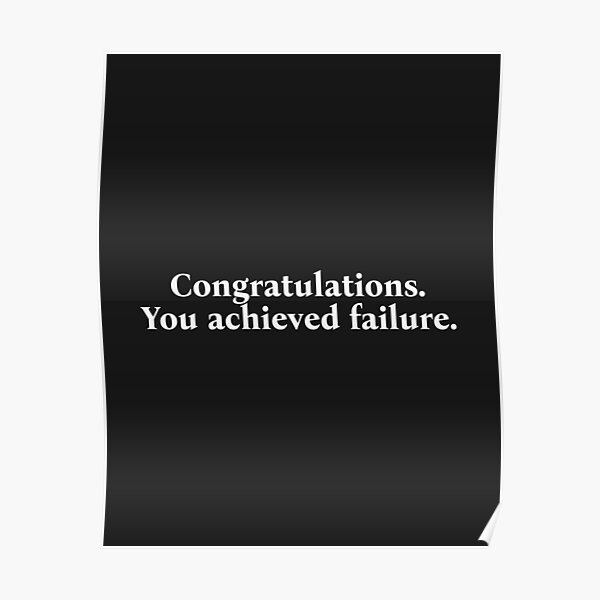 Congratulations Poster For Sale By Themouddict Redbubble