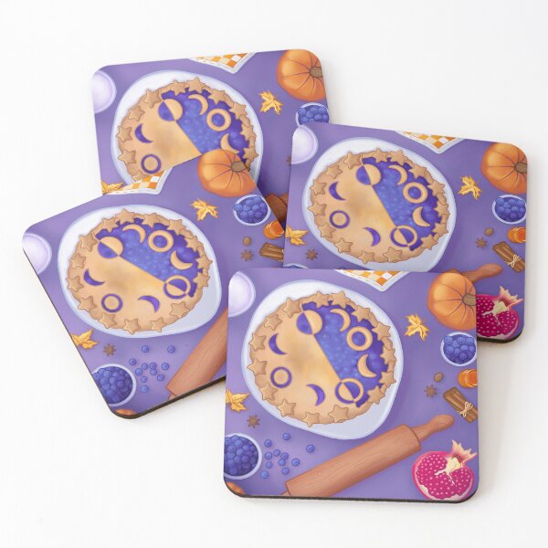 Item preview, blueberry pie magical baking with pumpkins and pomegranate designed and sold by prismatic paper co.