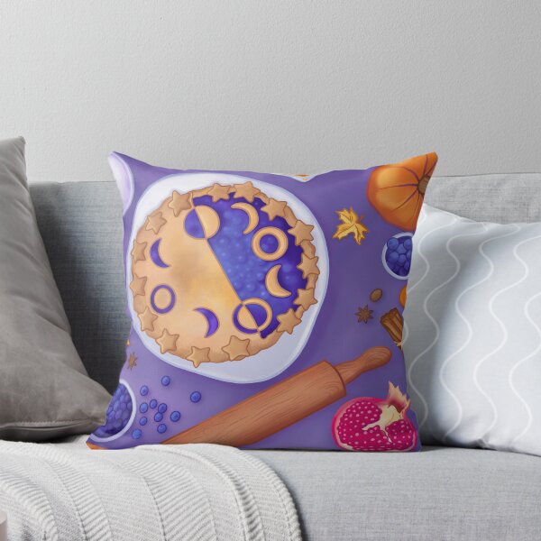 Item preview, blueberry pie magical baking with pumpkins and pomegranate designed and sold by prismatic paper co.