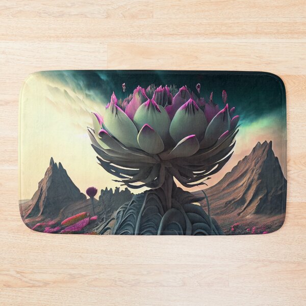 Item preview, Pink Alien Planet Tree and Flowers Digital Painting designed and sold by CodeAndColors.