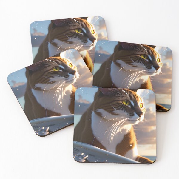 Item preview, Cat Surfing - Modern Digital Art designed and sold by Ai-michiart.