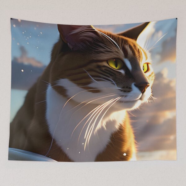 Item preview, Cat Surfing - Modern Digital Art designed and sold by Ai-michiart.
