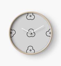 Popcorn Flowers Clock