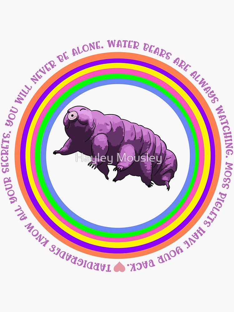 "Tardigrade Moss Piglet Waterbear Water Bear" Sticker for Sale by