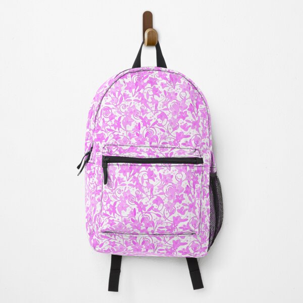 Item preview, Pink Monochrome Flower Field Spirals Dots on White Half-Drop Repeat 5748 designed and sold by Art in My Loft.