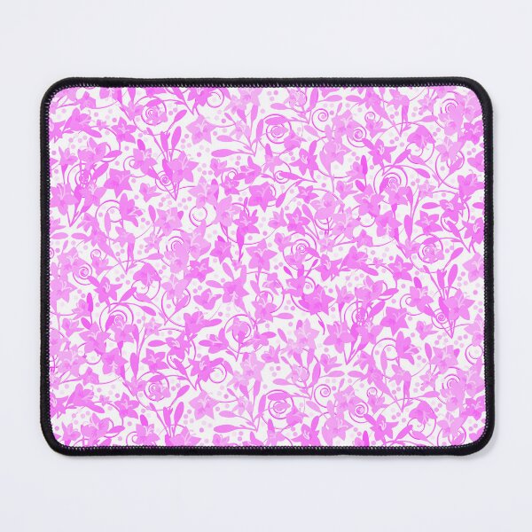 Item preview, Pink Monochrome Flower Field Spirals Dots on White Half-Drop Repeat 5748 designed and sold by Art in My Loft.