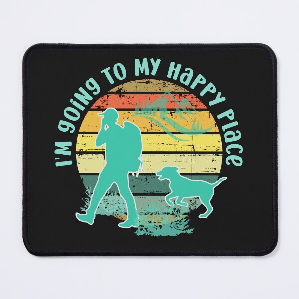 Item preview, Man walking his dog - I'm going to my happy place  designed and sold by LaylaEvans1.