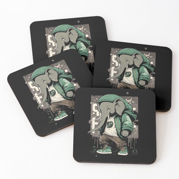 Item preview, Cool Elephant Graffiti Manga Anime Character designed and sold by tronictees.