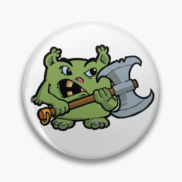 Item preview, Little green monster with a hatchet designed and sold by Guillaume Desbiolles.