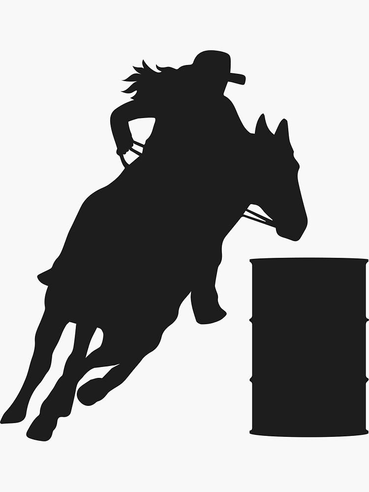 "Barrel Racing, Barrel Racer, Rodeo" Sticker for Sale by brackerdesign