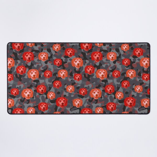 Item preview, Smiling Beagle Face And Camo Pattern Red and Grey designed and sold by DuFauna.