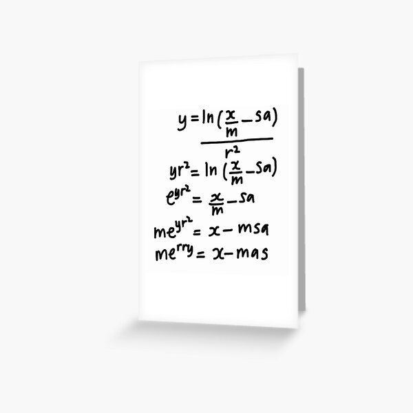 Aperçu de l'œuvre Voeux de Noël pour les mathématiciens créée et vendue par Calligrapher66.