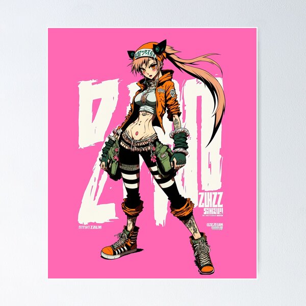 Artikelvorschau, Coole Katze Mädchen Graffiti Manga Anime Charakter entworfen und verkauft von tronictees.