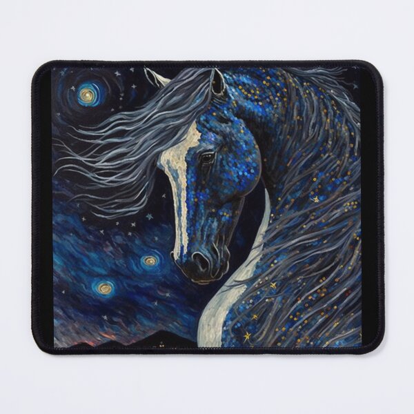 Item preview, Starry night blue horse - original artwork designed and sold by j9gothbe.
