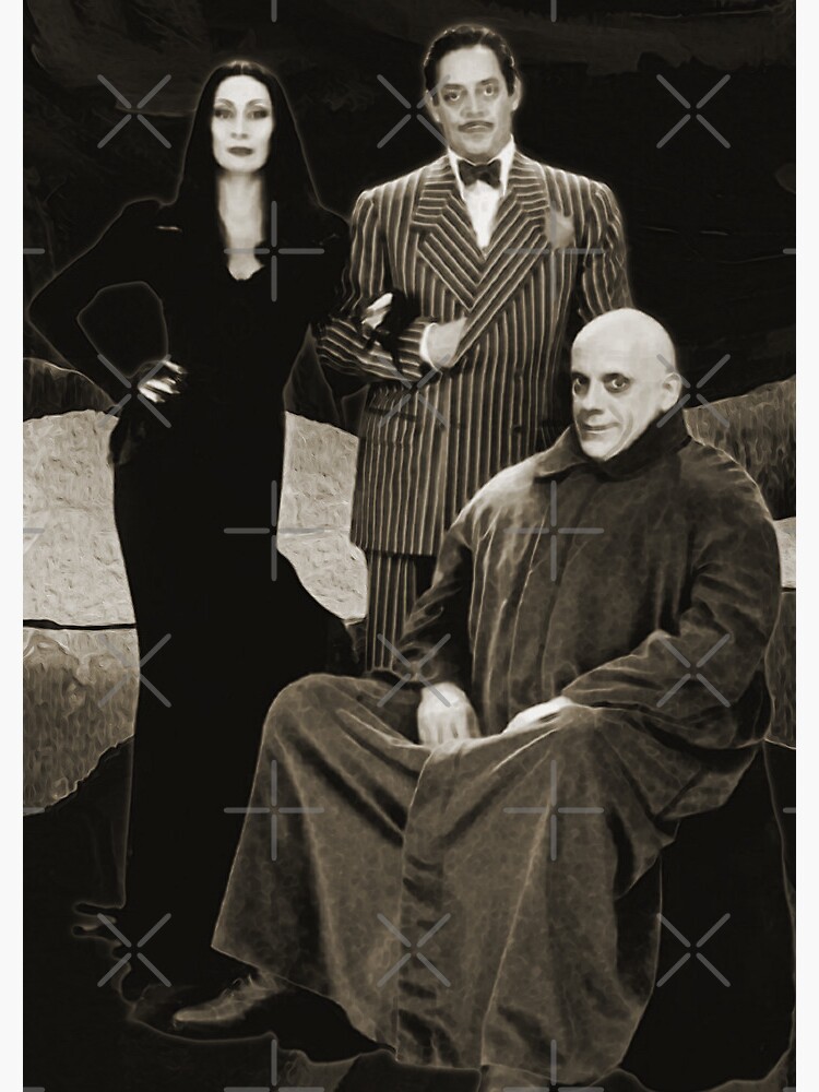 Thumbnail 3 von 3, Notizbuch, Gomez, Morticia und Fester Addams Portrait Digital Art designt und verkauft von Gogmagosh.
