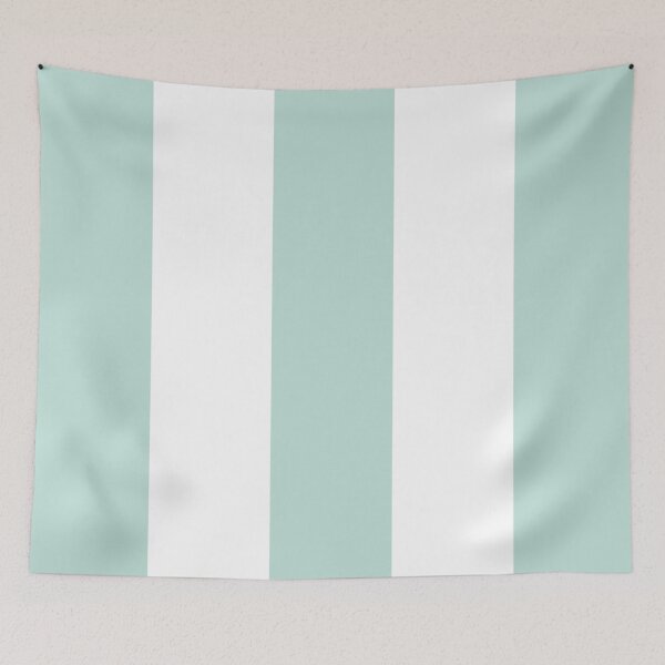 Item preview, Large MINT GREEN and WHITE VERTICAL STRIPES designed and sold by RachelMacht.