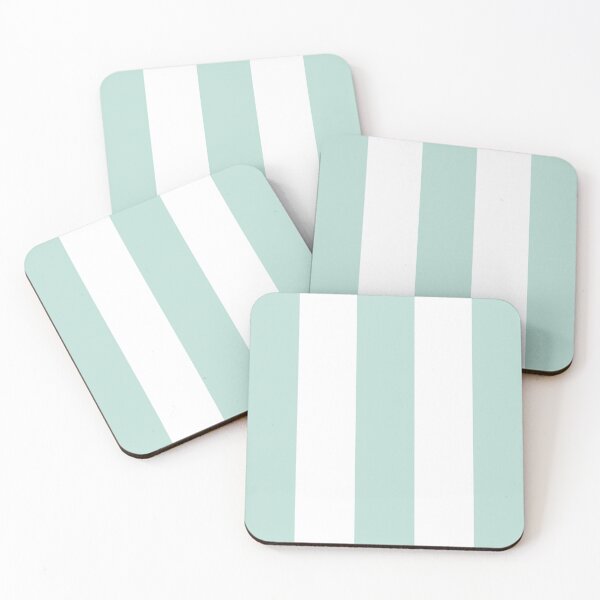 Item preview, Large MINT GREEN and WHITE VERTICAL STRIPES designed and sold by RachelMacht.