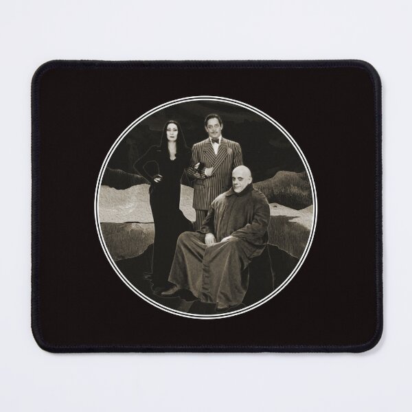 Item preview, Gomez, Morticia and Fester Addams Circle Portrait Abstract Digital Art designed and sold by Gogmagosh.