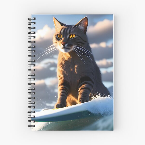 Item preview, Cat Surfing - Modern Digital Art designed and sold by Ai-michiart.