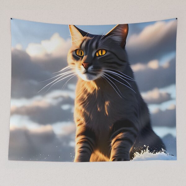 Item preview, Cat Surfing - Modern Digital Art designed and sold by Ai-michiart.