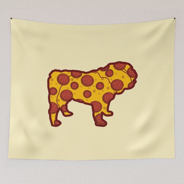 Item preview, Perro Pizza Pizza buldog inglés designed and sold by shokA Design.