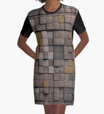 Holzmuster T-Shirt Kleid